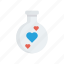 beaker, heart, lab, love 