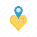 favorite, location, love, map