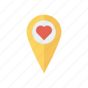 heart, location, love, pin