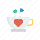 coffee, cup, love, tea