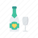 beer, bottle, glass, wine