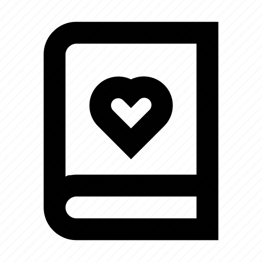 Diary, heart, love, memo, novel, romantic, sign icon - Download on Iconfinder