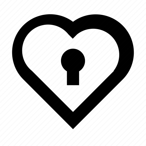 Heart, inspiration, lock, love, privacy, romantic, secret icon - Download on Iconfinder