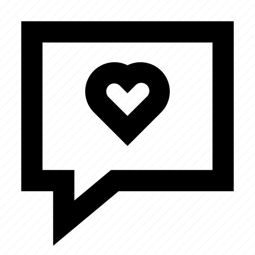 Chat, chatting, heart, love, message, romantic, speech icon - Download on Iconfinder
