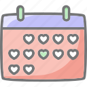 .svg, calendar, love, date, schedule, valentines, heart, romance