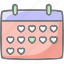 .svg, calendar, love, date, schedule, valentines, heart, romance 