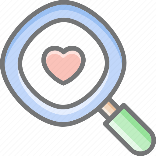 .svg, find, dating, heart, love, magnifier, search icon - Download on Iconfinder