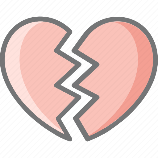 .svg, broken, breakup, heart, couple, love, red icon - Download on Iconfinder