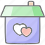 .svg, home, heart, love, real estate icon, building, happy house 