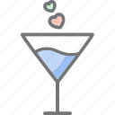 .svg, glass, heart, love, romance, bevrage, juices, marriage