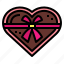 box, chocolate, gift, heart, romantic 