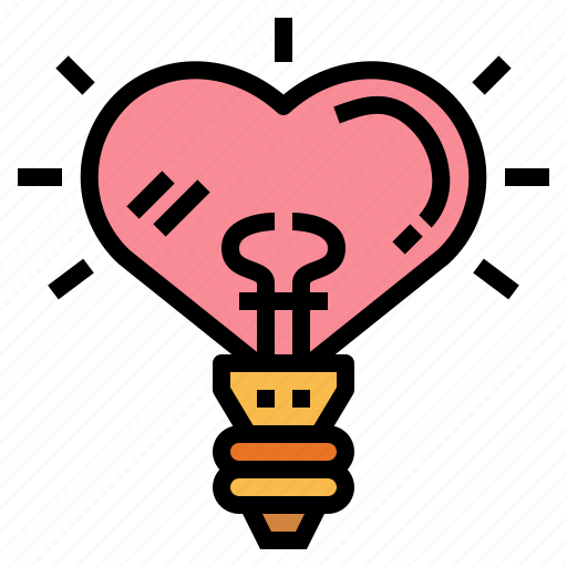 Bulb, heart, light, love icon - Download on Iconfinder