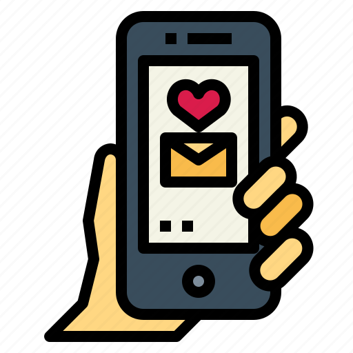 Heart, love, messages, romantic, smartphone icon - Download on Iconfinder