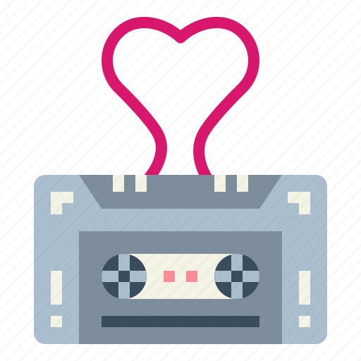 Heart, multimedia, music, romantic, tape icon - Download on Iconfinder