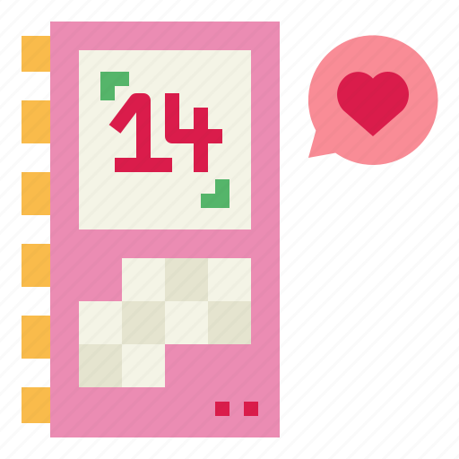 Calendar, date, schedule, valentines icon - Download on Iconfinder