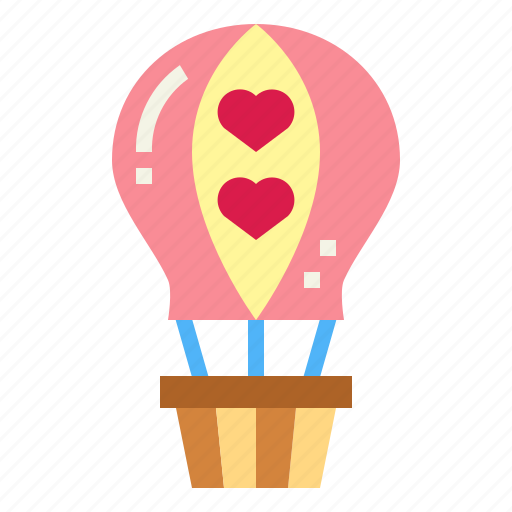 Air, balloon, heart, honeymoon, hot, transportation icon - Download on Iconfinder