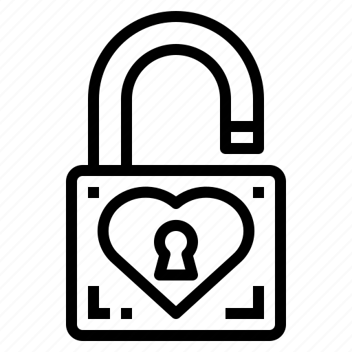 Heart, love, padlock, security icon - Download on Iconfinder