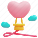 balloon, romance, valentines, day, heart, shaped, celebration, love, 3d 