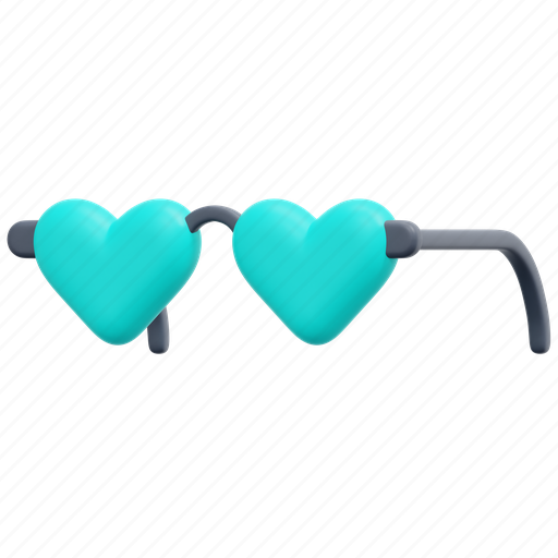 Heart, glasses, eyeglasses, romance, sunglasses, love, 3d icon - Download on Iconfinder