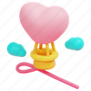 balloon, romance, valentines, day, heart, shaped, celebration, love, 3d 