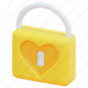 padlock, love, romance, heart, shaped, heartlock, keyhole, romantic, lock, 3d 