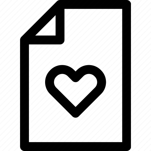 A4, document, file, heart, love, page, romance icon - Download on Iconfinder