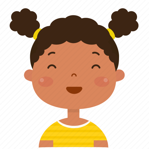 Girl, avatar, happy, smiley, student, kid, child icon - Download on Iconfinder