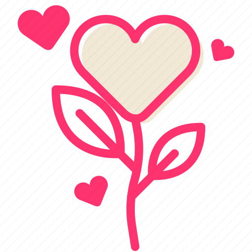 Heart, flower, love, wedding, romantic icon - Download on Iconfinder