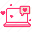 heart, love, laptop, comment, message 