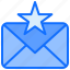envelope, message, email, star 