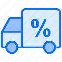 delivery, truck, percentage, transport