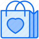 bag, heart, shopping, buy