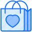 bag, heart, shopping, buy 