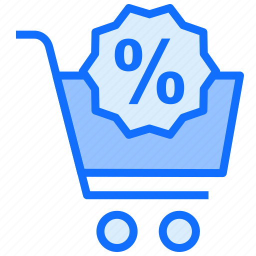 Percentage, cart, shopping, sale icon - Download on Iconfinder