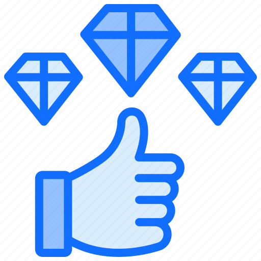 Rating, hand thumb, like, diamond icon - Download on Iconfinder