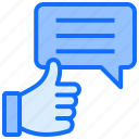 thumb, like, feedback, message