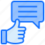thumb, like, feedback, message 