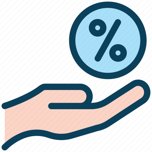 Loyalty, discount, hand, sale, percent, shopping icon - Download on Iconfinder