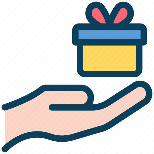 Loyalty, gift, present, give, hand icon - Download on Iconfinder
