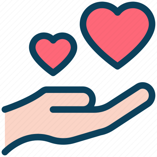Loyalty, hand, heart, give, gift, love icon - Download on Iconfinder