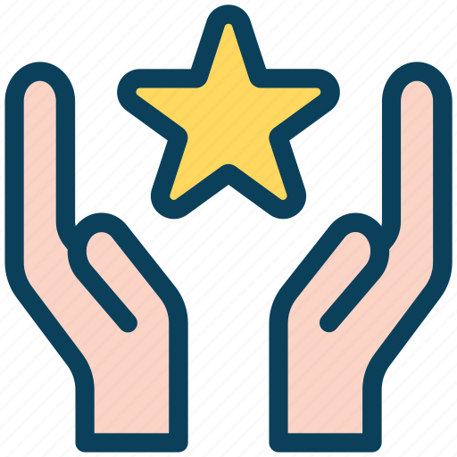 Loyalty, give, hand, star, bonus, care icon - Download on Iconfinder