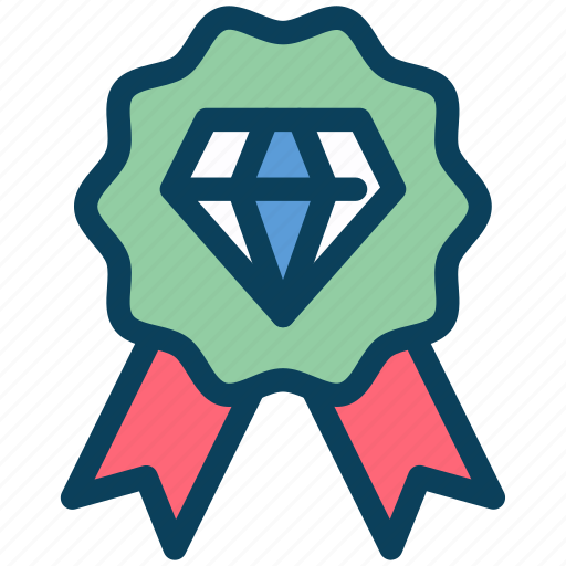 Loyalty, premium, badge, quality, achievement, diamond icon - Download on Iconfinder
