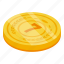 gold, seven, coin, isometric 