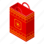 lucky, paper, bag, isometric 