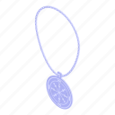 amulet, necklace, isometric