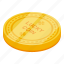 lucky, coin, isometric 
