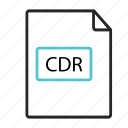 cdr icon, corel, drawing, extension file
