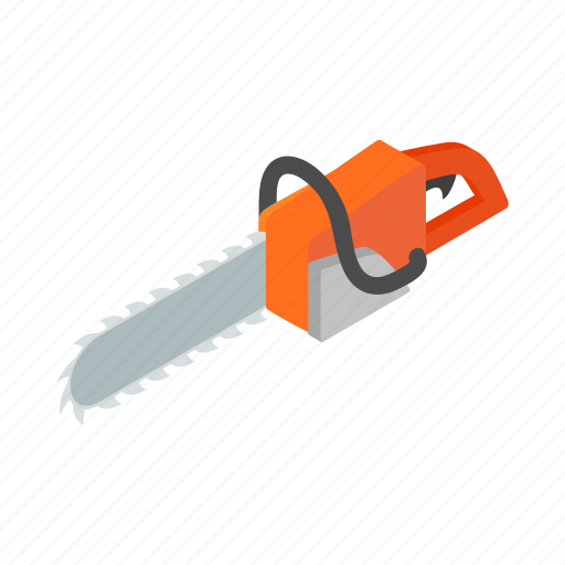 Chainsaw, equipment, gasoline, isometric, motor, saw, tool icon - Download on Iconfinder