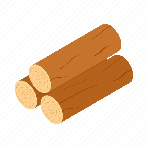Isometric, log, lumberjack, tree, trunk, wood, wooden icon - Download on Iconfinder