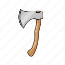axe, cut, hatchet, illustration, lumberjack, tool, woodcutter